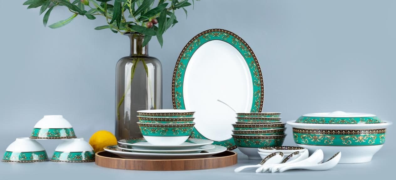 The Red Leaf APEC service, 58 pieces of high-fired Jingdezhen porcelain
