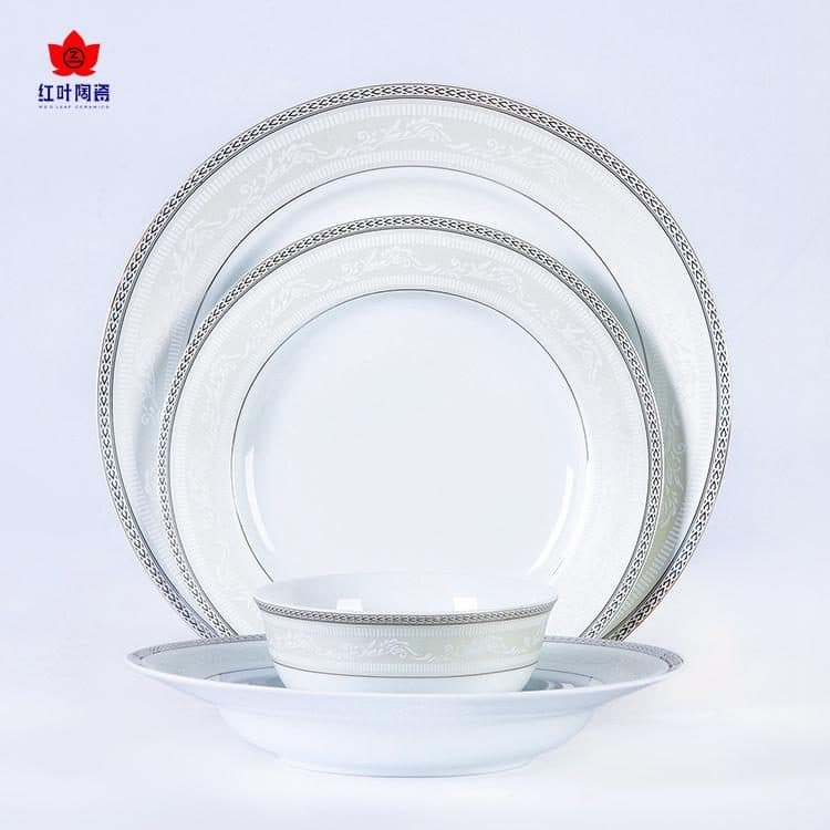 Red Leaf Athena — a 56-piece Chinese porcelain dinner service