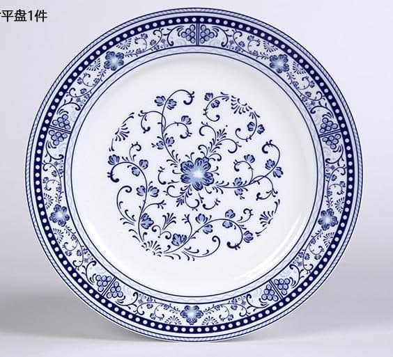 Red Leaf Blue & White Bountiful Fruit — a 58-piece Chinese porcelain dinner service