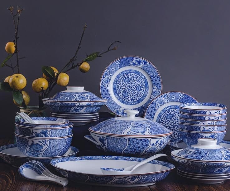 Red Leaf Celadon Mountain Hues — a 38-piece Chinese porcelain dinner service
